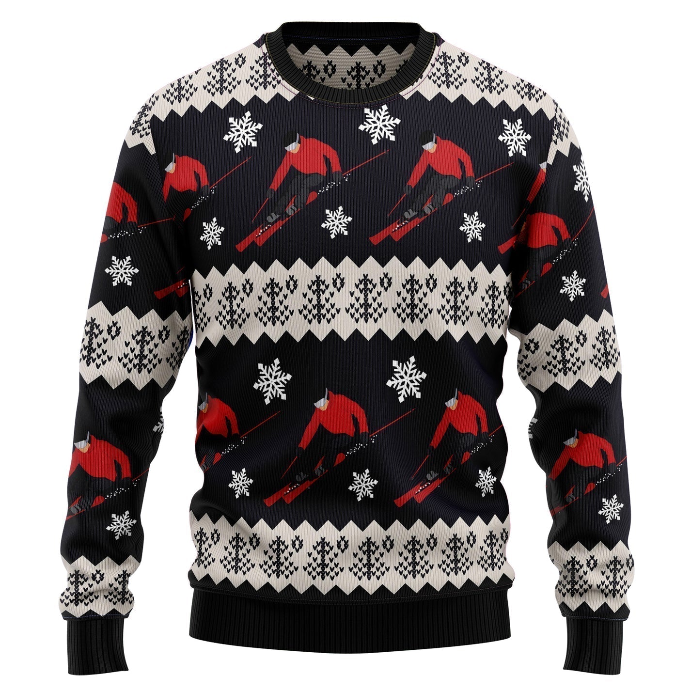Skiing Christmas Ugly Christmas Sweater For Men & Women Christmas Gift Sweater US2795 - WeCustomit