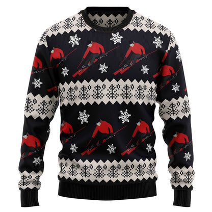 Skiing Christmas Ugly Christmas Sweater For Men & Women Christmas Gift Sweater US2795 - WeCustomit