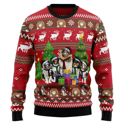 Sheepdogs Family Snow Ugly Christmas Sweater For Men & Women Christmas Gift Sweater US3555 - WeCustomit