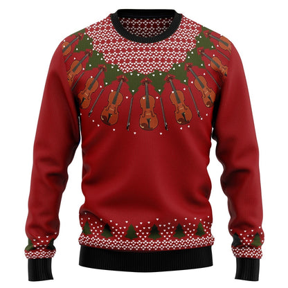 Violin Lover Ugly Christmas Sweater For Men & Women Christmas Gift Sweater US1506 - WeCustomit
