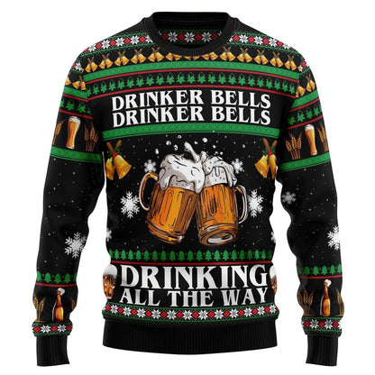 Drinker Bell Ugly Christmas Sweater For Men & Women Christmas Gift Sweater US2957 - WeCustomit
