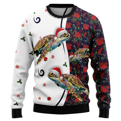 Turtle Christmas Light Ugly Christmas Sweater For Men & Women Christmas Gift Sweater US3200 - WeCustomit