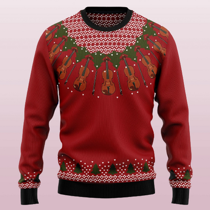 Violin Lover Ugly Christmas Sweater For Men & Women Christmas Gift Sweater US1506 - WeCustomit