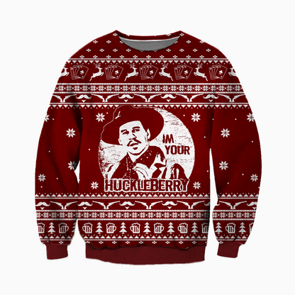 I'm Your Huckleberry Ugly Christmas Sweater For Men & Women Christmas Gift Sweater CEE014 - WeCustomit