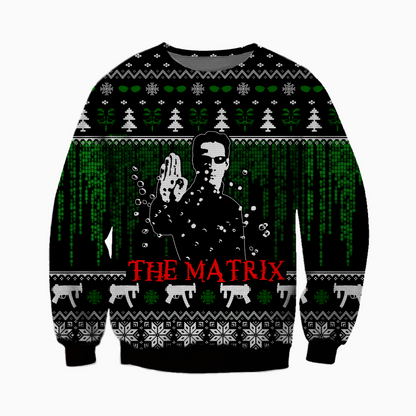 The Matrix Ugly Christmas Sweater For Men & Women Christmas Gift Sweater CEE026 - WeCustomit