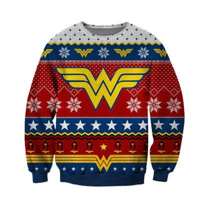 Amazing Wonder Woman Ugly Christmas Sweater For Men & Women Christmas Gift Sweater CEE034 - WeCustomit