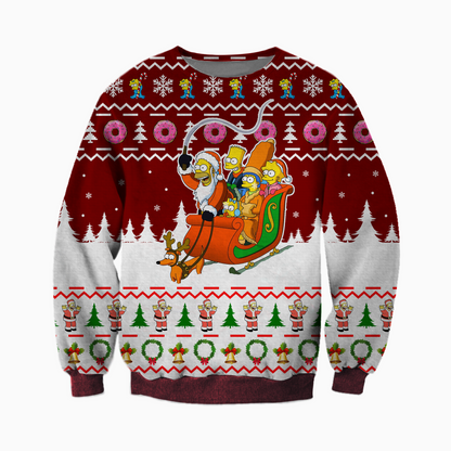 Santa Claus The Simpsons Ugly Christmas Sweater For Men & Women Christmas Gift Sweater CEE042 - WeCustomit