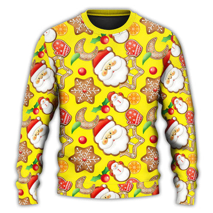 Santa Snowman Gingerbread And Sweets Ugly Christmas Sweater For Men & Women Christmas Gift Sweater US1234 - WeCustomit