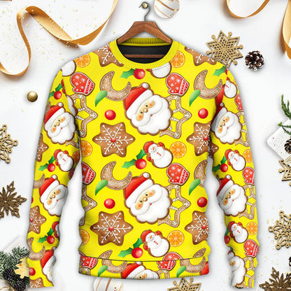 Santa Snowman Gingerbread And Sweets Ugly Christmas Sweater For Men & Women Christmas Gift Sweater US1234 - WeCustomit