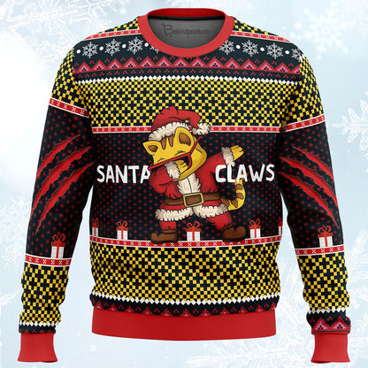 Santa Claws Ugly Christmas Sweater For Men & Women Christmas Gift Sweater PT026 - WeCustomit