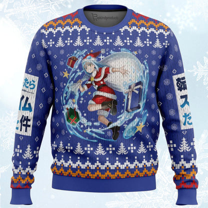 Santa Rimuru That time I got reincarnated as a slime Ugly Christmas Sweater For Men & Women Christmas Gift Sweater BH206 - WeCustomit