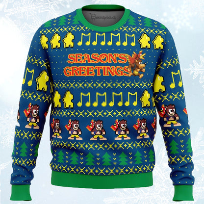 Season’s Greetings Banjo Kazooie Ugly Christmas Sweater For Men & Women Christmas Gift Sweater PT704 - WeCustomit