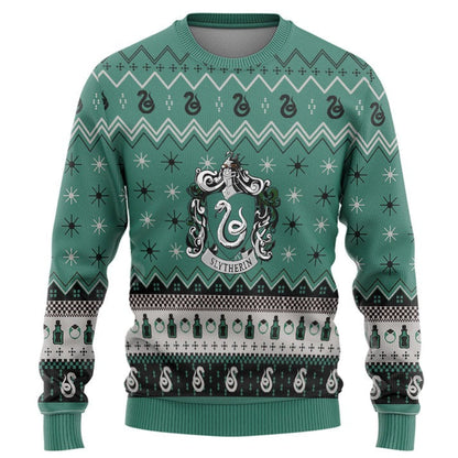 Slytherin Holiday Ugly Christmas Sweater For Men & Women Christmas Gift Sweater US4230 - WeCustomit