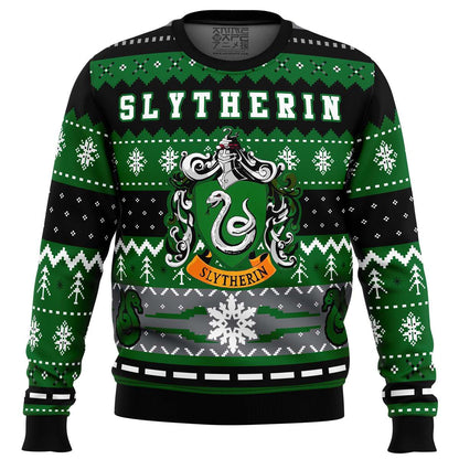 Green Slytherin House Icon Ugly Christmas Sweater For Men & Women Christmas Gift Sweater US4231 - WeCustomit