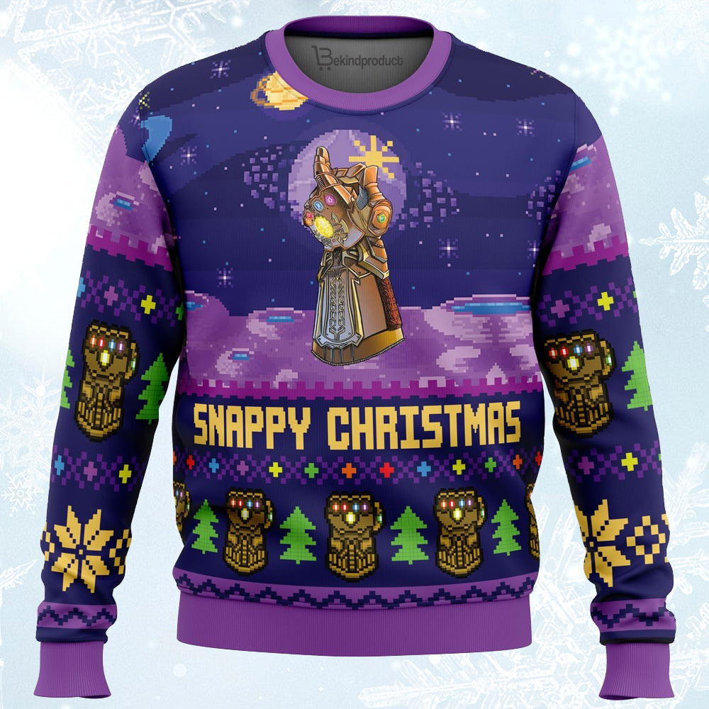 Snappy Christmas Ugly Christmas Sweater For Men & Women Christmas Gift Sweater PT390 - WeCustomit