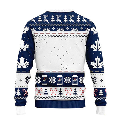 Snowflakes Labatt Blue Christmas Ugly Sweater - WeCustomit