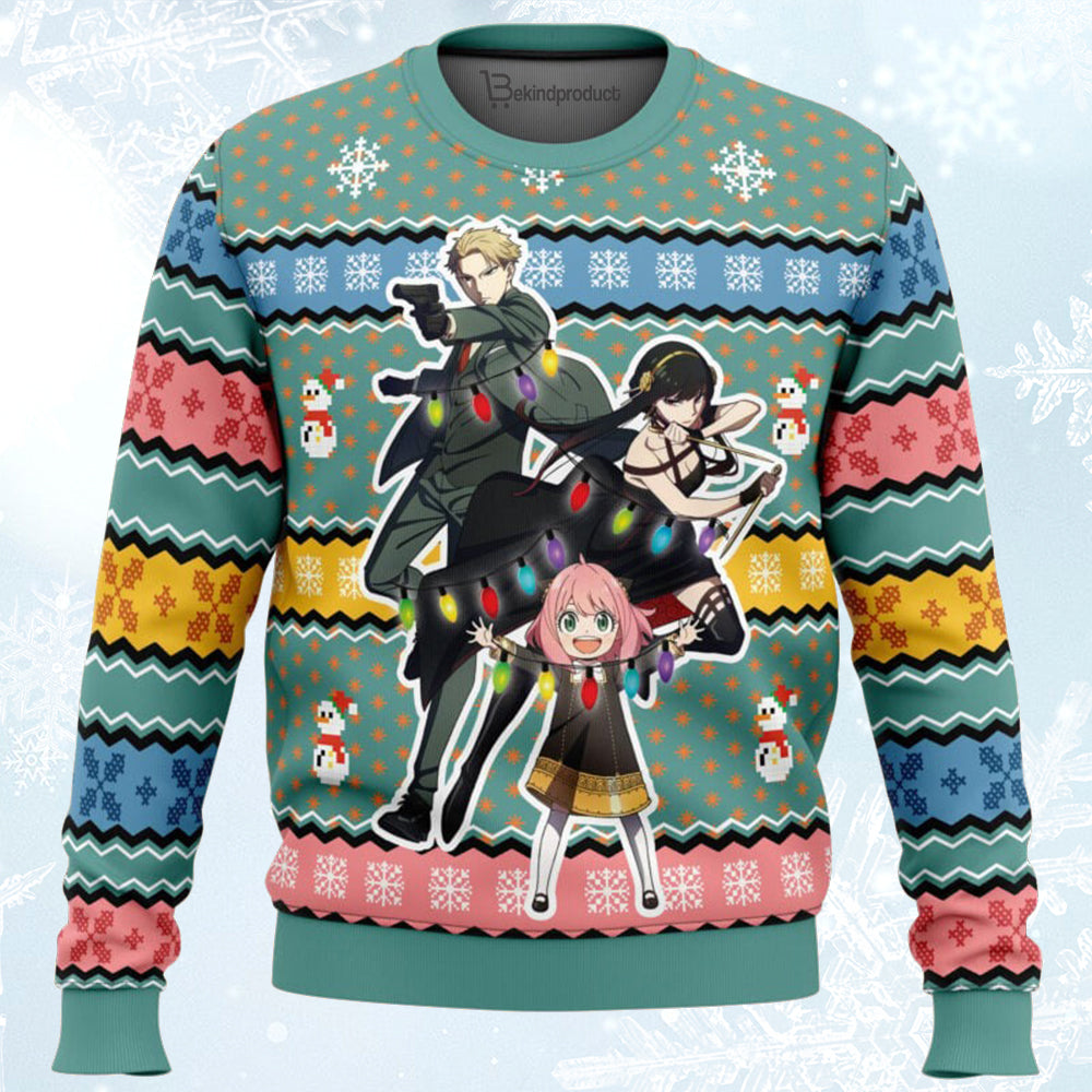 Spy Xmas Family Spy x Family Ugly Christmas Sweater For Men & Women Christmas Gift Sweater BH325 - WeCustomit