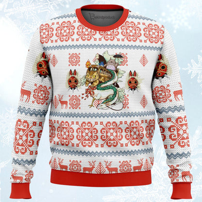 Studio Ghibli Light Ugly Christmas Sweater For Men & Women Christmas Gift Sweater BH408 - WeCustomit