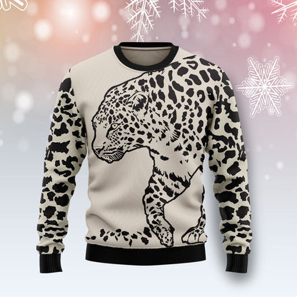 Leopard Pattern Ugly Christmas Sweater For Men & Women Christmas Gift Sweater US2187 - WeCustomit