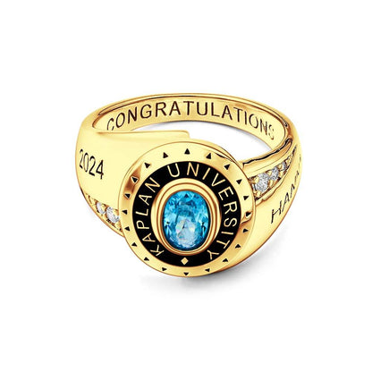 Personalized Birthstone Graduation Ring Graduation Gift for Class of 2024 Graduates