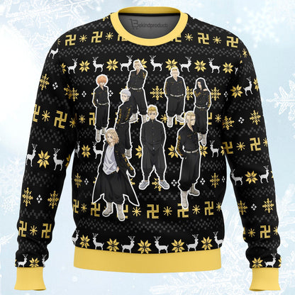 The Buddhist Symbol Tokyo Revengers Ugly Christmas Sweater For Men & Women Christmas Gift Sweater PT043 - WeCustomit