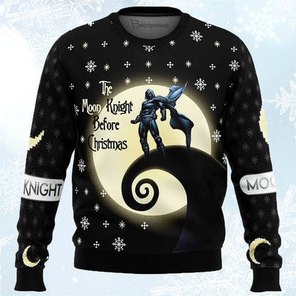 The Moon Knight Before Christmas Ugly Christmas Sweater For Men & Women Christmas Gift Sweater BH485 - WeCustomit