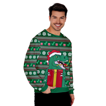 Dinasour Funny Ugly Christmas Sweater - WeCustomit