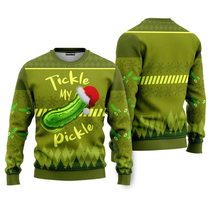 Tickle My Pickle Funny Ugly Christmas Sweater - WeCustomit