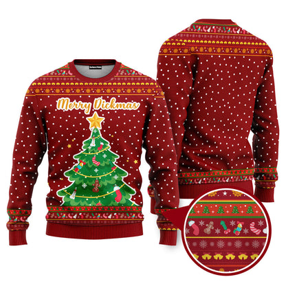 Merry Dickmass Tree Funny Ugly Christmas Sweater - WeCustomit