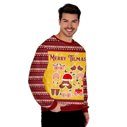 Merry Tilmas Funny Ugly Christmas Sweater - WeCustomit