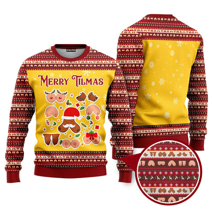 Merry Tilmas Funny Ugly Christmas Sweater - WeCustomit