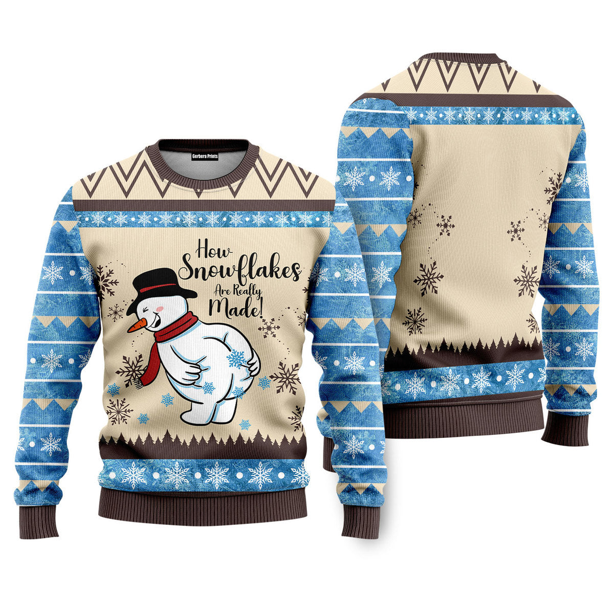 How Snowflakes Are Really Made Funny Ugly Christmas Sweater - WeCustomit