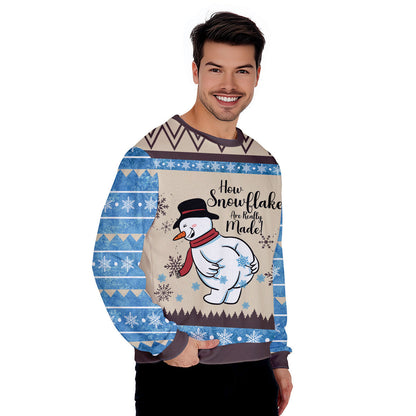 How Snowflakes Are Really Made Funny Ugly Christmas Sweater - WeCustomit