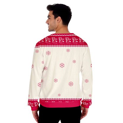 The Palms With Flamingo Funny Ugly Christmas Sweater - WeCustomit