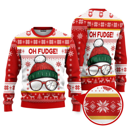 Oh Fudge! Funny Ugly Christmas Sweater - WeCustomit