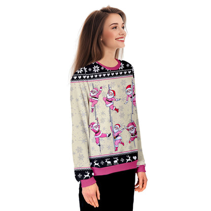 North Pole Dancer Santa Funny Ugly Christmas Sweater - WeCustomit