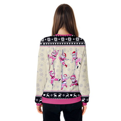 North Pole Dancer Santa Funny Ugly Christmas Sweater - WeCustomit