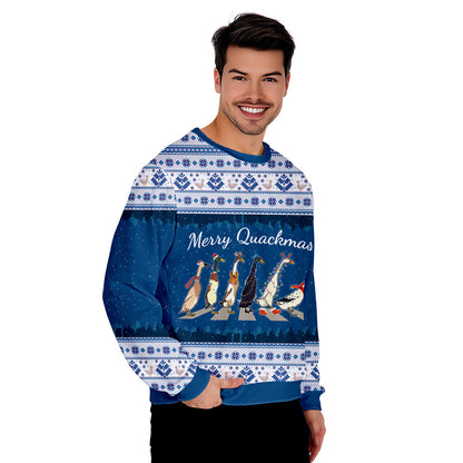 Merry Quackmass Funny Ugly Christmas Sweater - WeCustomit