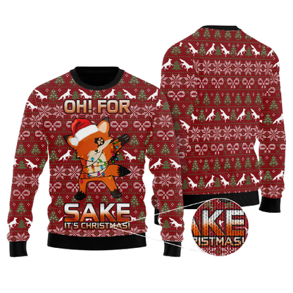 Oh For Fox Sake Ugly Christmas Sweater For Men & Women Christmas Gift Sweater US1199 - WeCustomit