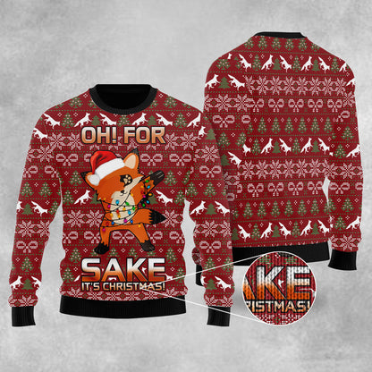 Oh For Fox Sake Ugly Christmas Sweater For Men & Women Christmas Gift Sweater US1199 - WeCustomit