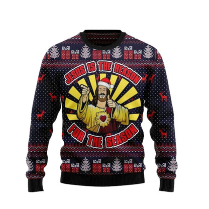 Jesus Is The Reason For The Season Ugly Christmas Sweater For Men & Women Christmas Gift Sweater US2986 - WeCustomit