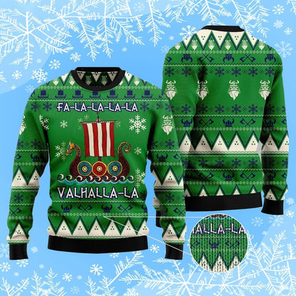Amazing Viking Valhalla Ugly Christmas Sweater For Men & Women Christmas Gift Sweater US2990 - WeCustomit