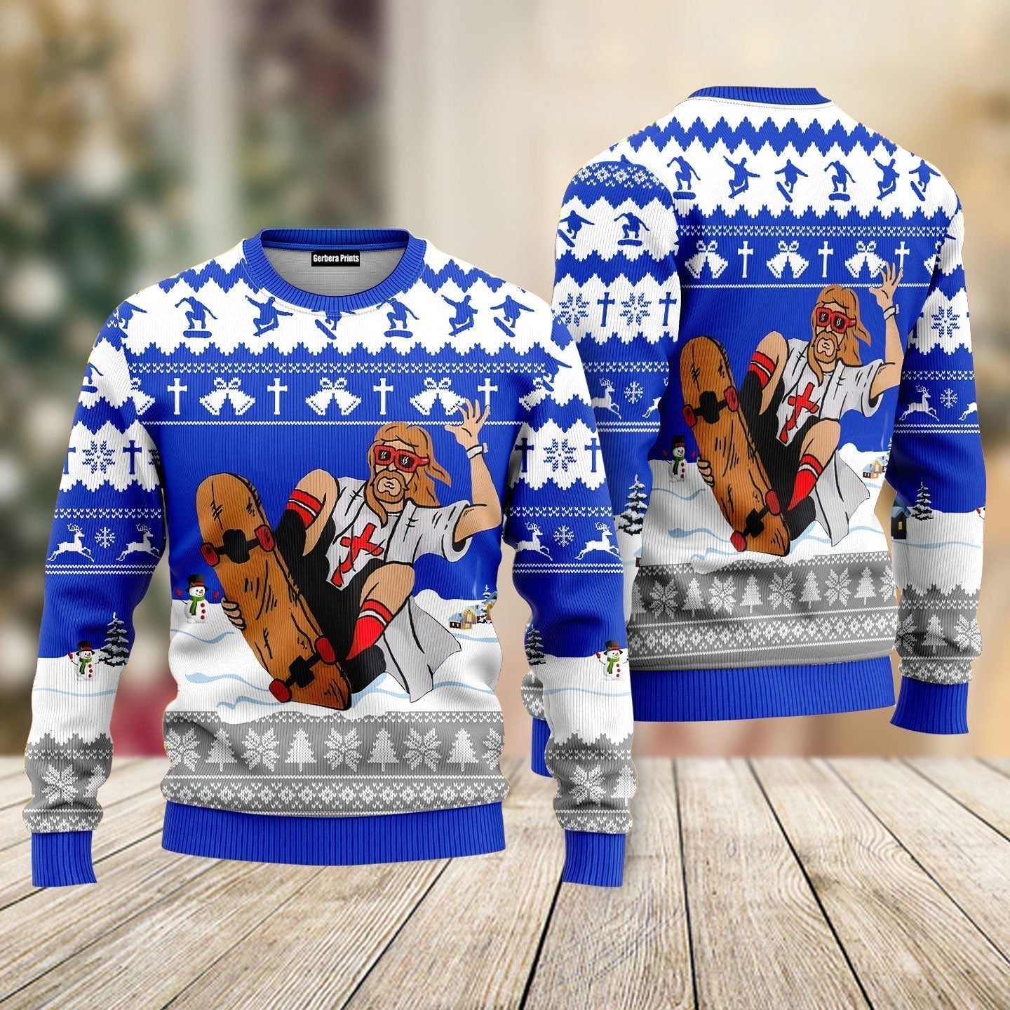 Christian Skateboarding Ugly Christmas Sweater - WeCustomit