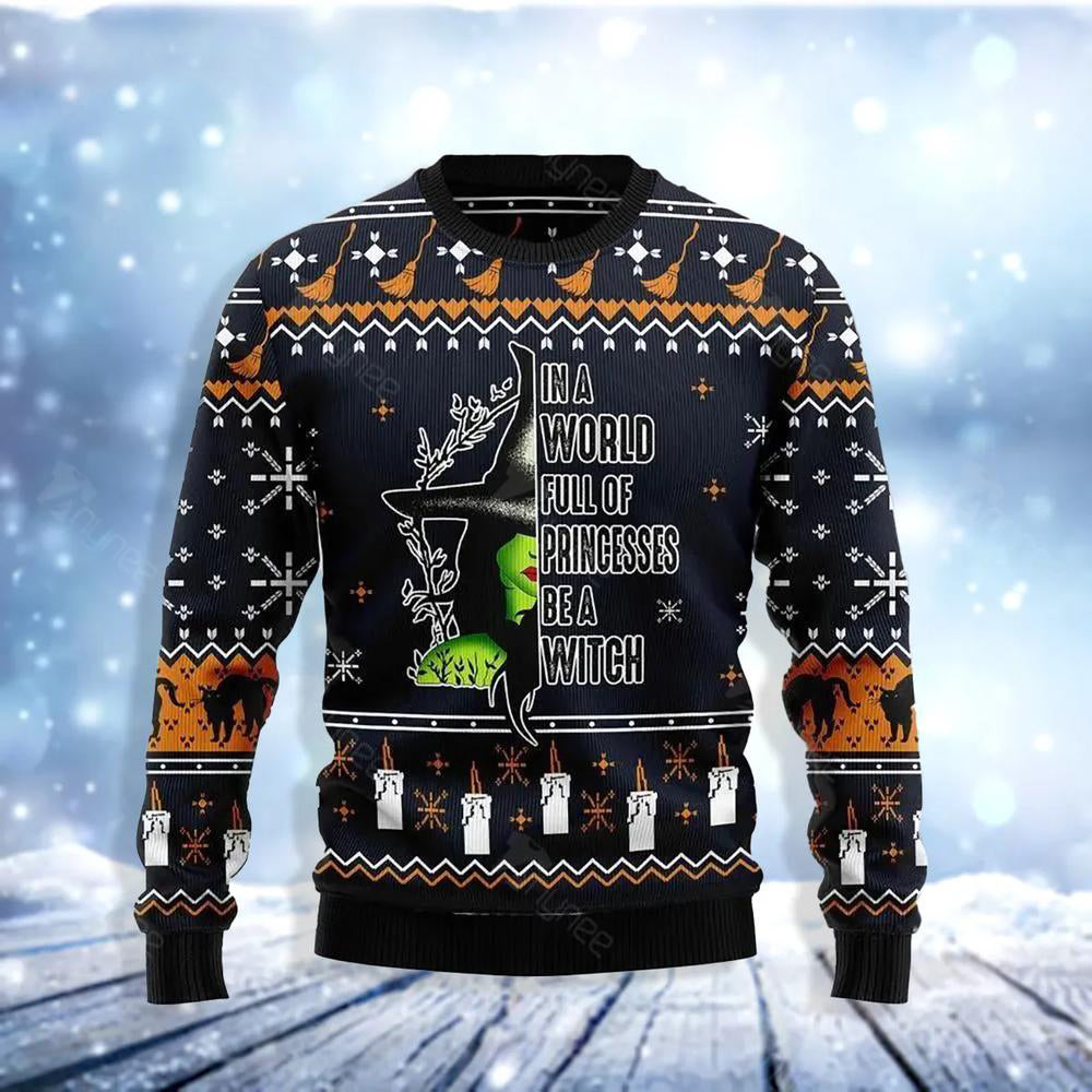 Be A Witch Ugly Christmas Sweater For Men & Women Christmas Gift Sweater US3458 - WeCustomit