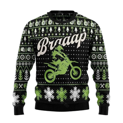 Braaap Moto Ugly Christmas Sweater For Men & Women Christmas Gift Sweater US3637 - WeCustomit