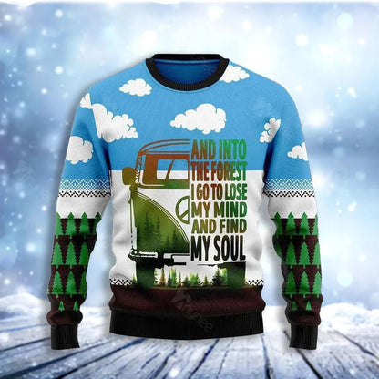 Camping Forest My Soul Ugly Christmas Sweater For Men & Women Christmas Gift Sweater US3662 - WeCustomit