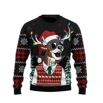 Amazing Deer Ugly Christmas Sweater For Men & Women Christmas Gift Sweater US3704 - WeCustomit
