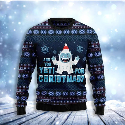 Are You Yeti For Christmas Ugly Christmas Sweater For Men & Women Christmas Gift Sweater US3710 - WeCustomit