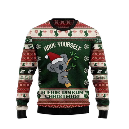 Australian Fair Dinkum Christmas Ugly Christmas Sweater For Men & Women Christmas Gift Sweater US3713 - WeCustomit