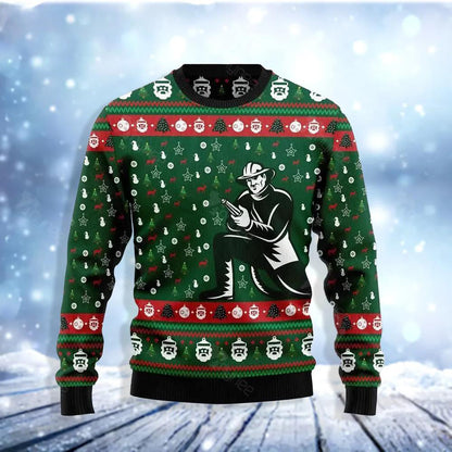 Awesome Firefighter Ugly Christmas Sweater For Men & Women Christmas Gift Sweater US3723 - WeCustomit